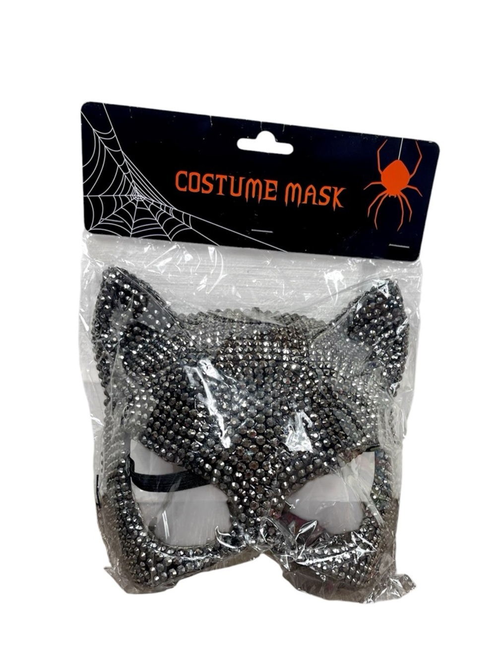 Costume Mask Cat Ear Mask in Black with Rhinestones!